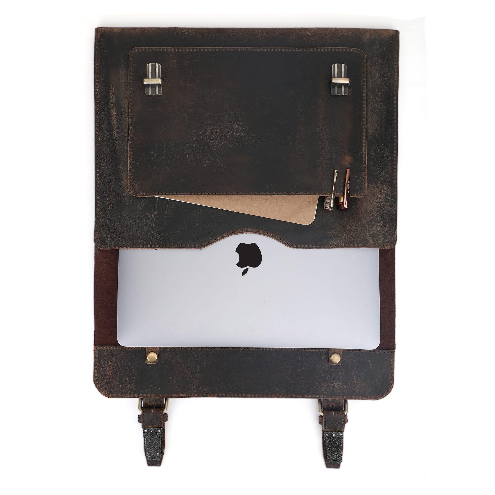LokalKrafts leather organiser with laptop compartment